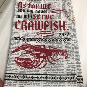 Crawfish cotton kitchen towel NWT